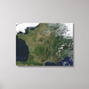 Satellitenansicht von Frankreich Leinwanddruck