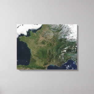 Satellitenansicht von Frankreich Leinwanddruck