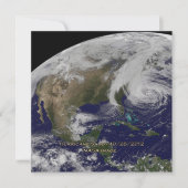 Satellitenansicht von Hurrikan Sandy Einladung (Vorderseite)