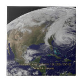 Satellitenansicht von Hurrikan Sandy Fliese (Vorderseite)