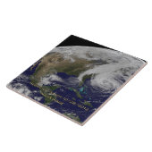 Satellitenansicht von Hurrikan Sandy Fliese (Seite)
