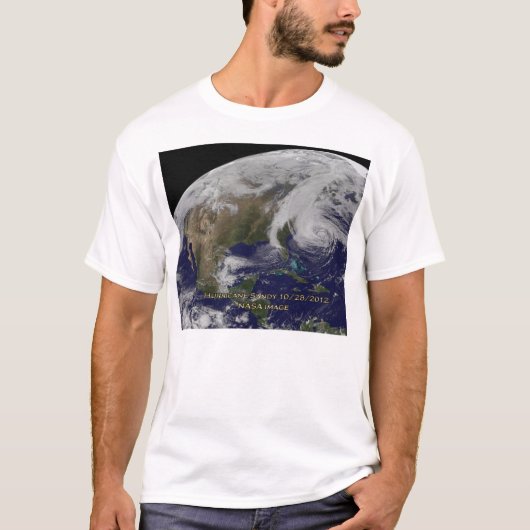 Satellitenansicht von Hurrikan Sandy T-Shirt (Vorderseite)