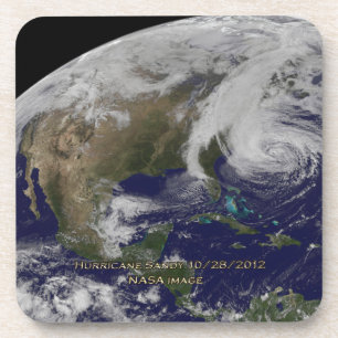 Satellitenansicht von Hurrikan Sandy Untersetzer