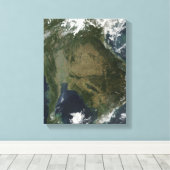 Satellitenansicht von Indochina Leinwanddruck (Insitu (Holzboden))