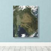 Satellitenansicht von Indochina Leinwanddruck (Insitu (Holzboden))