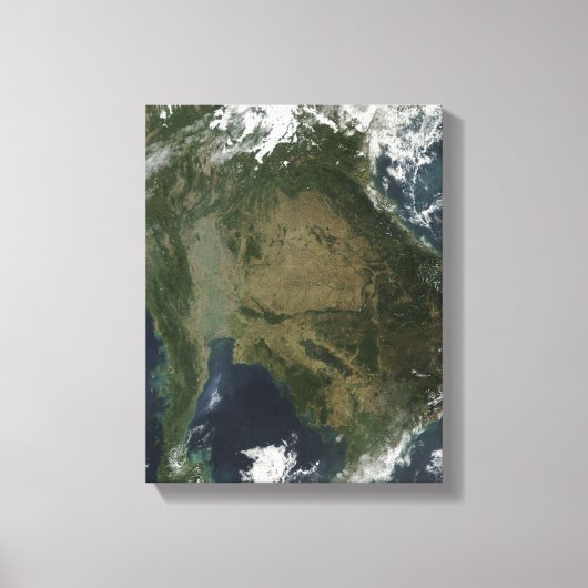 Satellitenansicht von Indochina Leinwanddruck (Vorderseite)