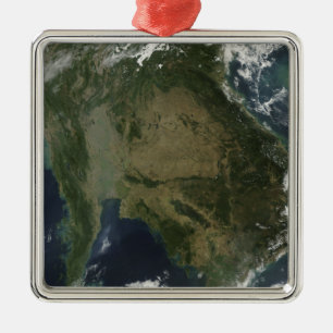 Satellitenansicht von Indochina Ornament Aus Metall