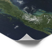 Satellitenansicht von Indochina Poster (Ecke)