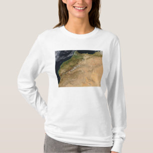 Satellitenansicht von Marokko T-Shirt