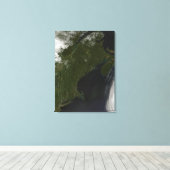 Satellitenansicht von New England Leinwanddruck (Insitu (Holzboden))