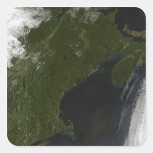 Satellitenansicht von New England Quadratischer Aufkleber