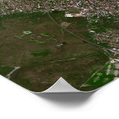 Satellitenansicht von Paris, Frankreich Poster (Ecke)