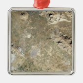 Satellitenansicht von Persepolis Silbernes Ornament (Vorne)