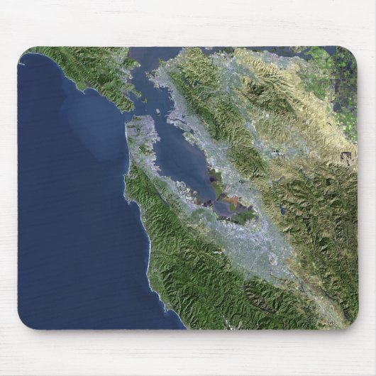 Satellitenansicht von San Francisco, Kalifornien Mousepad (Vorne)