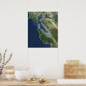 Satellitenansicht von San Francisco, Kalifornien Poster (Küche)