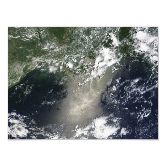 Satellitenansicht von Streifen und Ölbändern Fotodruck (Vorne)