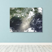 Satellitenansicht von Streifen und Ölbändern Leinwanddruck (Insitu (Holzboden))