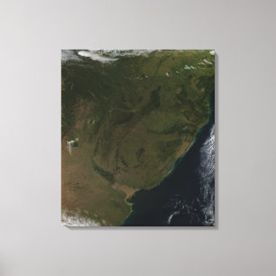 Satellitenansicht von Südamerika Leinwanddruck