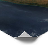 Satellitenansicht Zentralindiens Poster (Ecke)