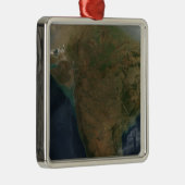 Satellitenansicht Zentralindiens Silbernes Ornament (Rechts)