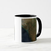 Satellitenansicht Zentralindiens Tasse (VorderseiteRechts)