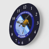 Satellitenauftrag-Flecken Idahos Spudnik Große Wanduhr (Winkel)