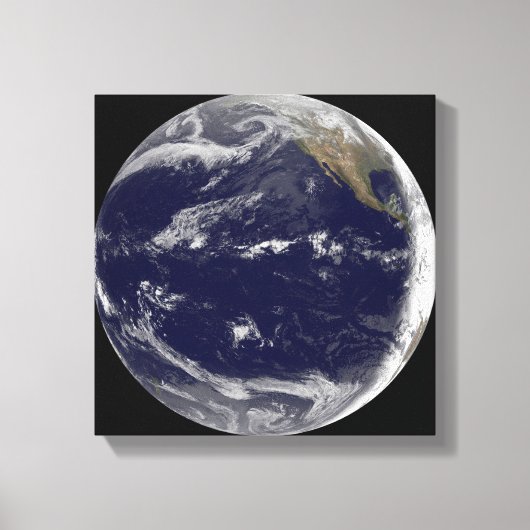 Satellitenbild der Erde 2 Leinwanddruck (Vorderseite)