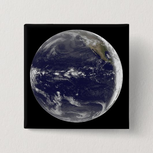 Satellitenbild der Erde Button (Vorderseite)