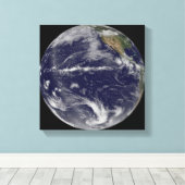 Satellitenbild der Erde Leinwanddruck (Insitu (Holzboden))