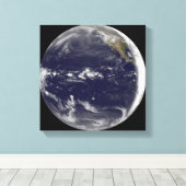 Satellitenbild der Erde Leinwanddruck (Insitu (Holzboden))