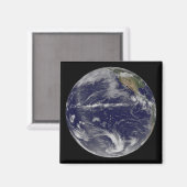 Satellitenbild der Erde Magnet (Vorderseite/Rückseite)