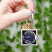 Satellitenbild der Erde Schlüsselanhänger (Hand)