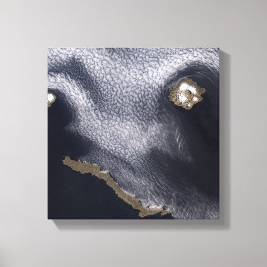 Satellitenbild der Insel Semisopochnoi Leinwanddruck (Vorderseite)