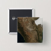Satellitenbild der Landschaft von Zentralmexiko Button (Vorne & Hinten)