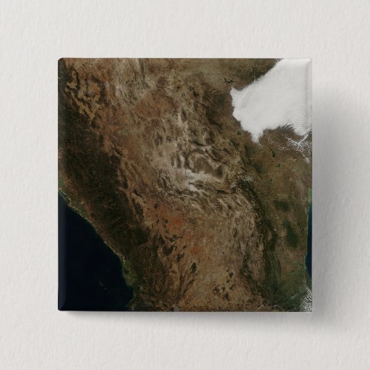 Satellitenbild der Landschaft von Zentralmexiko Button (Vorderseite)