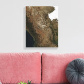 Satellitenbild der Landschaft von Zentralmexiko Leinwanddruck (Insitu (Wohnzimmer))