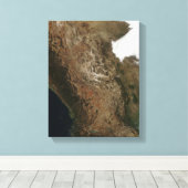 Satellitenbild der Landschaft von Zentralmexiko Leinwanddruck (Insitu (Holzboden))