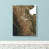 Satellitenbild der Landschaft von Zentralmexiko Leinwanddruck (Insitu (Holzboden))