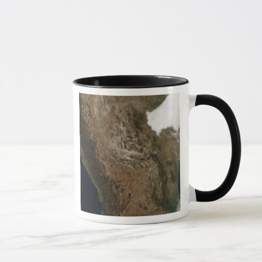 Satellitenbild der Landschaft von Zentralmexiko Tasse (Rechts)