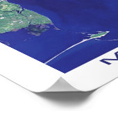 Satellitenbild der mobilen Bucht Alabama Poster (Ecke)