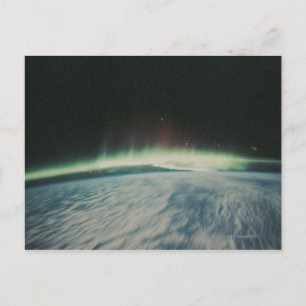 Satellitenbild der Nordlichter Postkarte