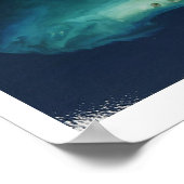 Satellitenbild der Tasten von Florida Poster (Ecke)