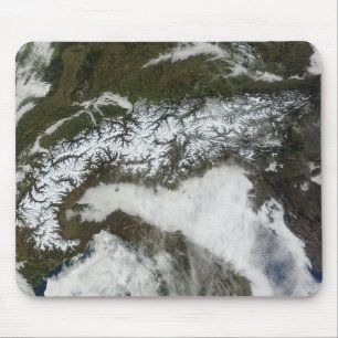 Satellitenbild des Alpen-Gebirgszugs Mousepad