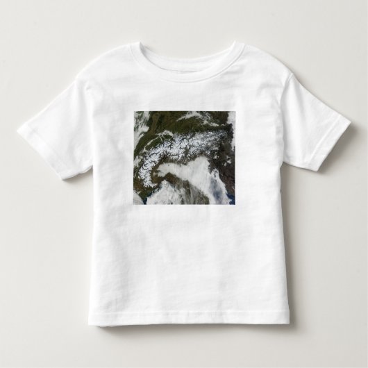 Satellitenbild Die Alpen Kleinkind T-shirt (Vorderseite)