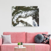 Satellitenbild Die Alpen Leinwanddruck (Insitu (Wohnzimmer))