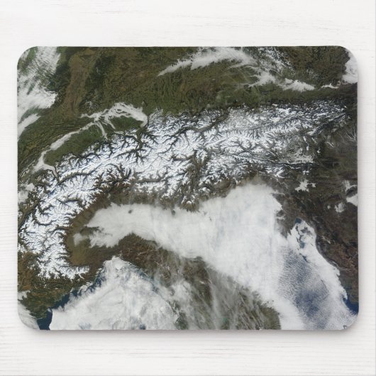 Satellitenbild Die Alpen Mousepad (Vorne)
