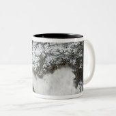 Satellitenbild Die Alpen Zweifarbige Tasse (VorderseiteRechts)