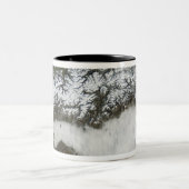 Satellitenbild Die Alpen Zweifarbige Tasse (Mittel)