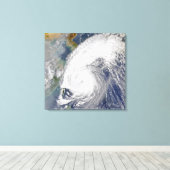 Satellitenbild eines Taifuns Leinwanddruck (Insitu (Holzboden))