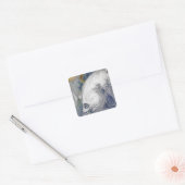 Satellitenbild eines Taifuns Quadratischer Aufkleber (Umschlag)